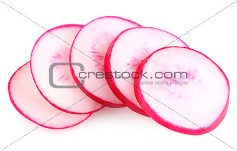 sliced fresh radish