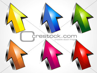 abstract 3d arrow icons