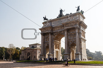 Arch of Peace in Sempione Park, Milan, Lombardy, Italy