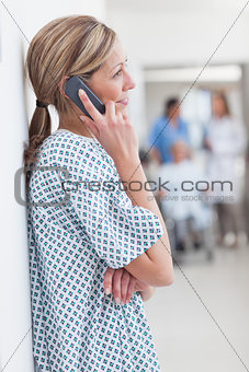 Patient phoning in a hospital