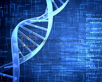 Blue DNA Helix with texture