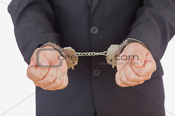 Handcuffed businessman