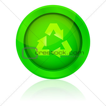 vector icon with recycle symbol