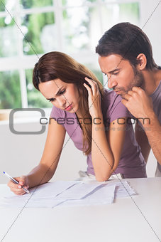 Couple doing their accounting