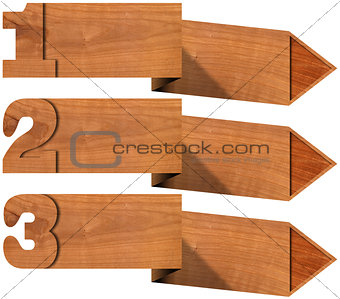 Wooden Banners with Three Options