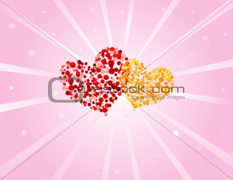 Valentines Day background with Hearts
