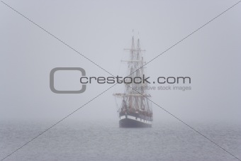 ship in the mist
