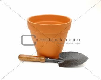 Terra Cotta Pot and Tools