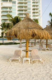 Mexican Resort with Beach Chairs