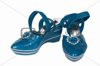 Dark blue female shoes