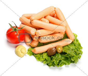 Weenie sausage with vegetables