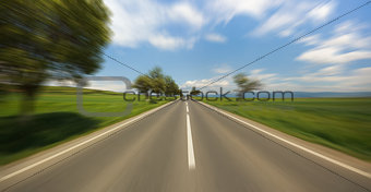 Motion blur road