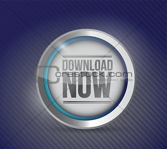 stylish Download now button. illustration