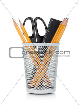 Pencils, ruler and scissors
