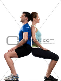 couple doing workout back to back 