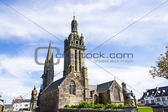 Gothic church in Brittany, France