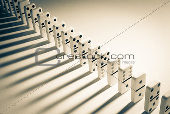 Line of dominoes