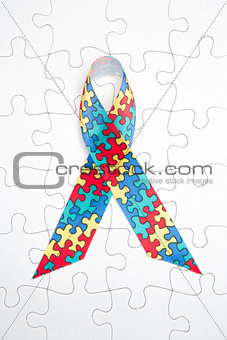 Awareness ribbon for autism and aspergers