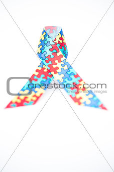Jigsaw ribbon for autism