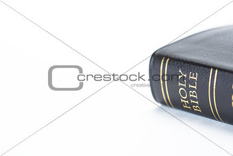 Black leather bound holy bible