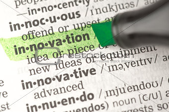 Innovation definition highlighted in green