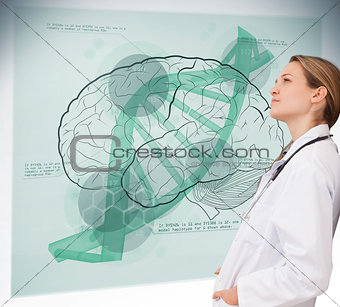 Doctor consulting brain interface