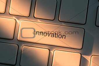 Keyboard with close up on innovation button
