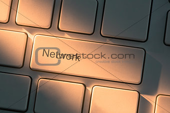 Keyboard with close up on network button