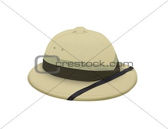 Explorer hat over white