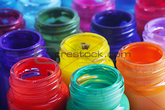 glass paint pots