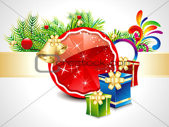 abstract christmas background with gift
