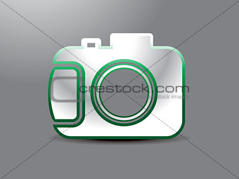 abstract glossy camera icon