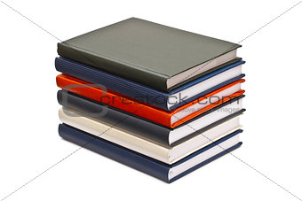 Stack of books, isolated on white background