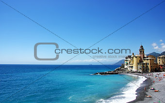 Landscape of Ligurian coast - Camogli, Italy