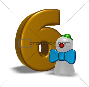 number six and clown