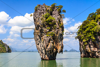 James Bond island Ko Tapu in Phang Nga bay.