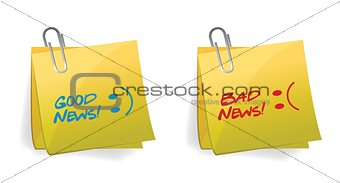 Good and Bad News Concept illustration