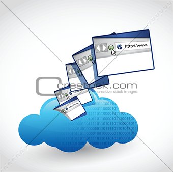 cloud computing internet concept illustration