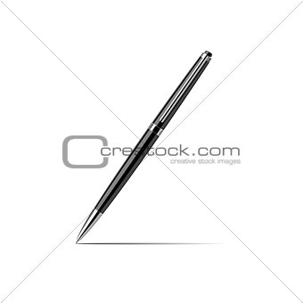 Black silver pen