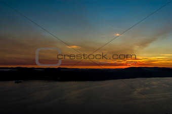 Sunset on the Adriatic Sea, Sibenik, Croatia