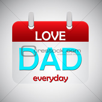 Love dad everyday calendar icon