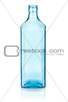 Blue empty bottle
