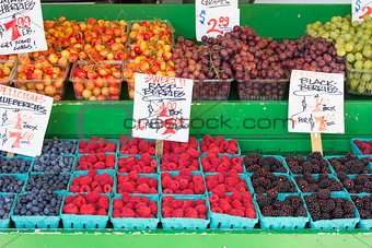 Fruits and vegetables Stall Berries Display