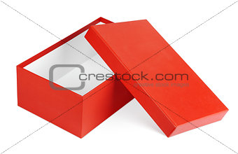 Red shoe box isolated on white