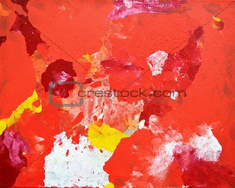 Orange and Yellow Abstract Art Painting