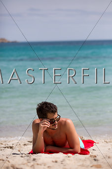 Couple at the beach during summer holidays