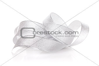 Silver sparkling christmas ribbon