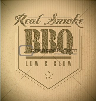 unique and Classic text Barbecue Stamp