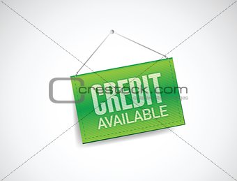 door sign with a credit concept. illustration