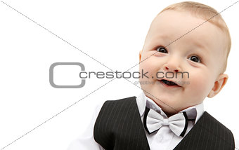beautiful baby boy in suit